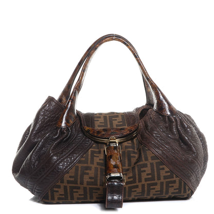 Fendi Zucca Nappa Nuvolata Vitello Tortuga Spy Tobacco Moro 1 of 8