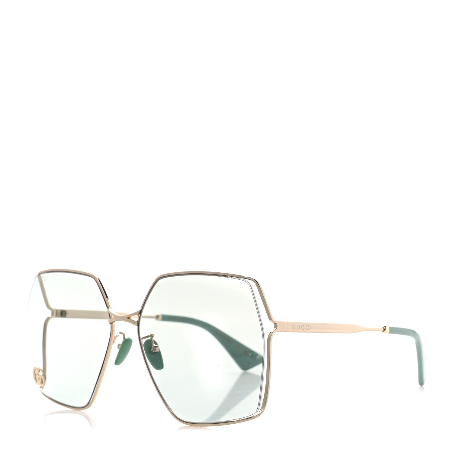 Gucci Metal Sunglasses GG0817S Green 1 of 8