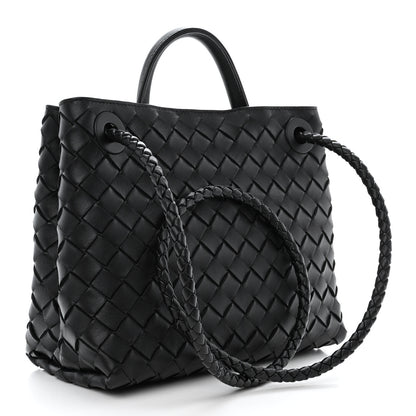 Bottega Veneta Nappa Intrecciato Small Andiamo Shoulder Bag Black 3 of 10