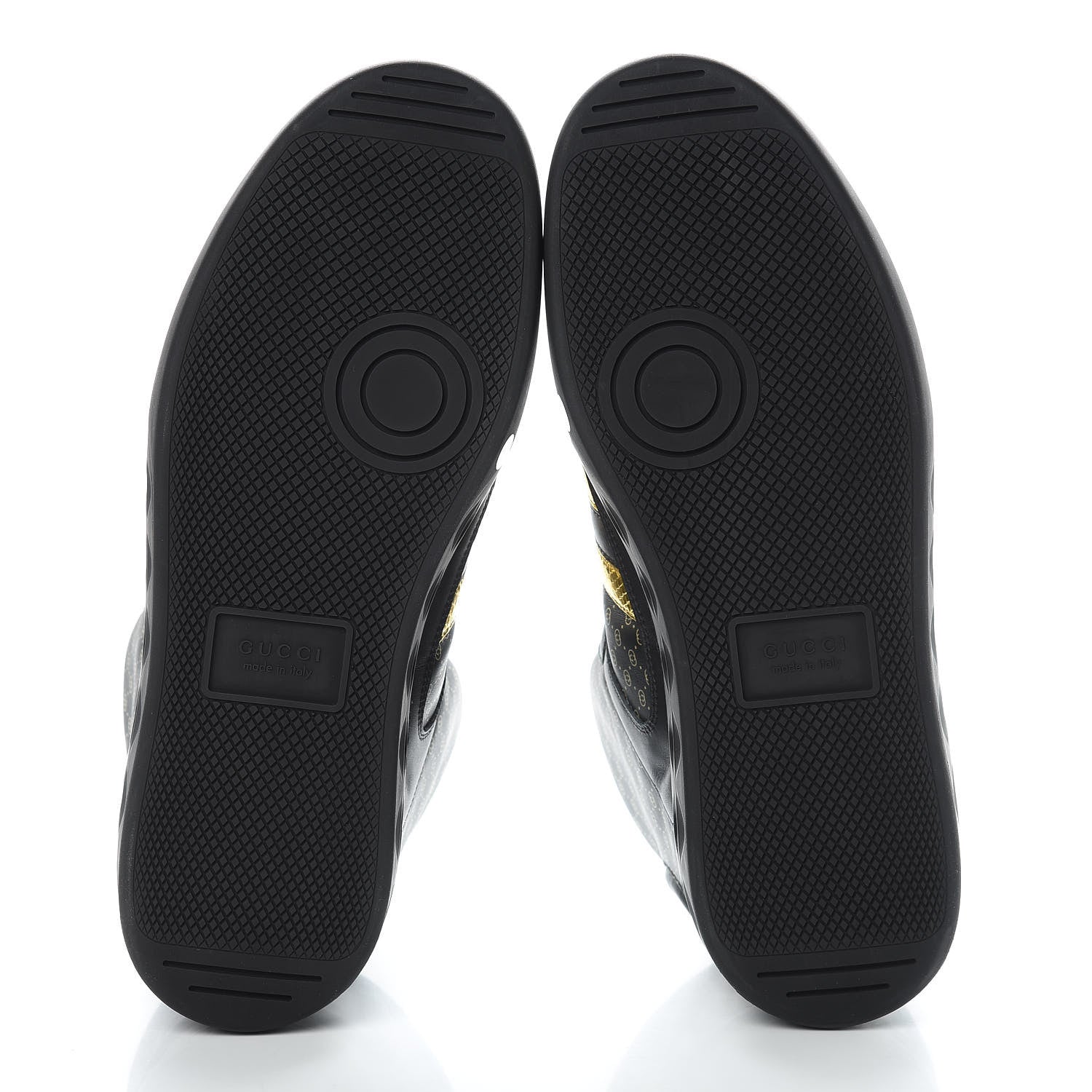 Gucci X DAPPER DAN Calfskin Laminated Ayers GG Micro Monogram Mens High Top Sneakers 10 Black 5 of 7