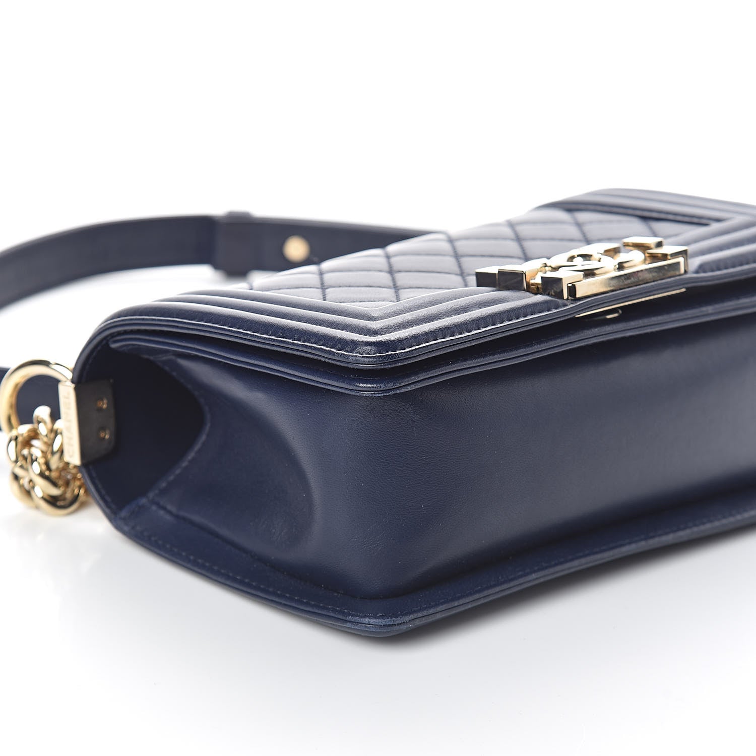 Chanel Lambskin Quilted Small Boy Flap Navy 8 of 9