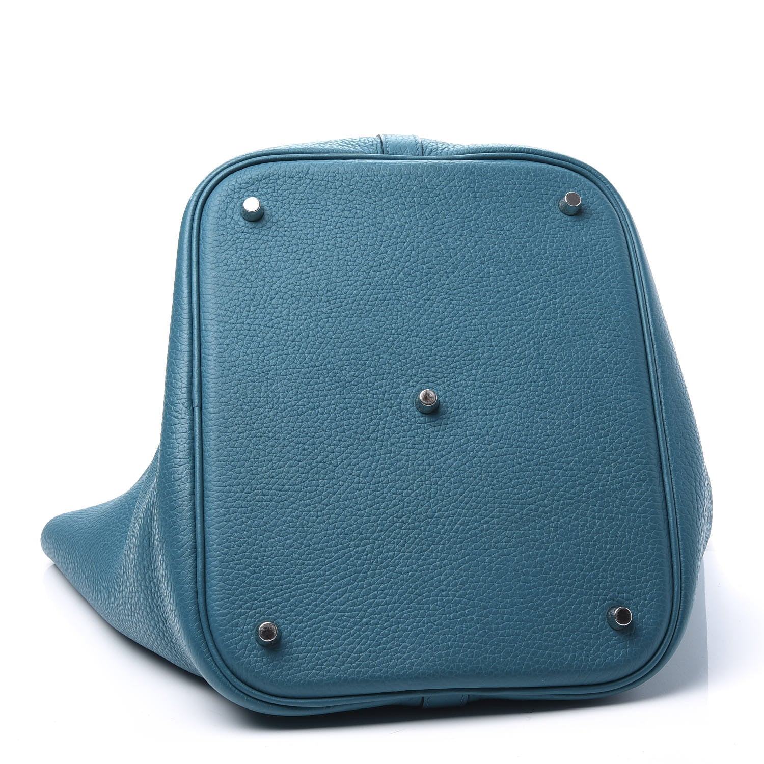 Hermes Taurillon Clemence Picotin Lock 26 GM Bleu Izmir 3 of 10