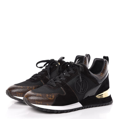Louis Vuitton Suede Monogram Run Away Sneakers 39.5 Black 3 of 10
