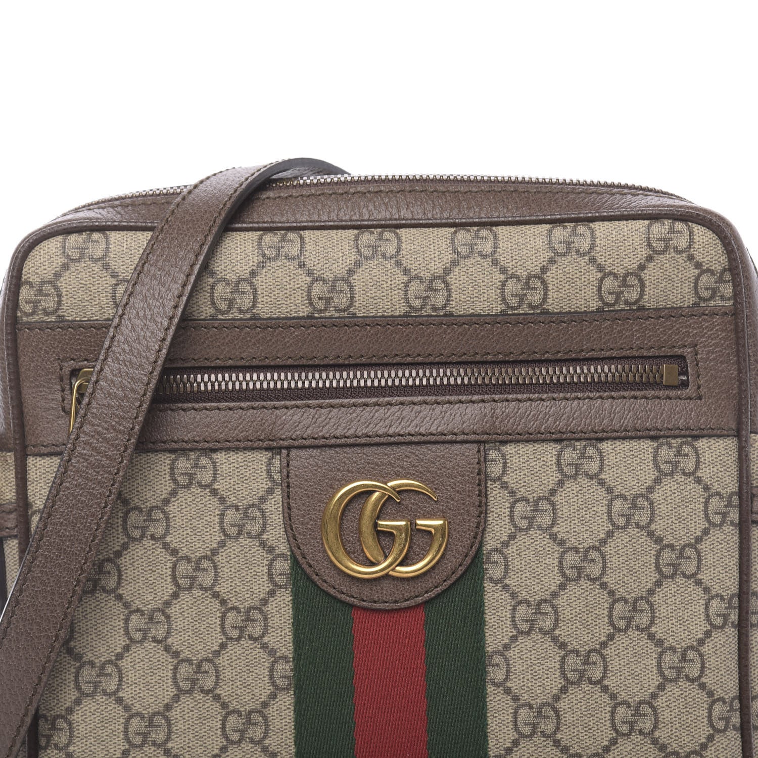 Gucci GG Supreme Monogram Web Small Ophidia Messenger Bag Brown 8 of 13