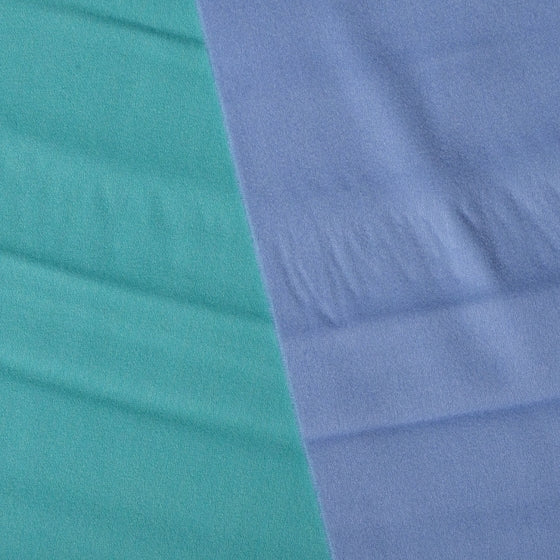 Cashmere Reversible Evelyne Scarf Bleu Ciel and Vert Menthe