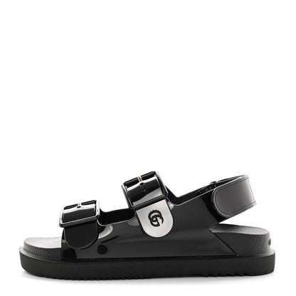 Gucci Rubber Mini Double G Womens Isla Dad Sandals 36 Black 1 of 11