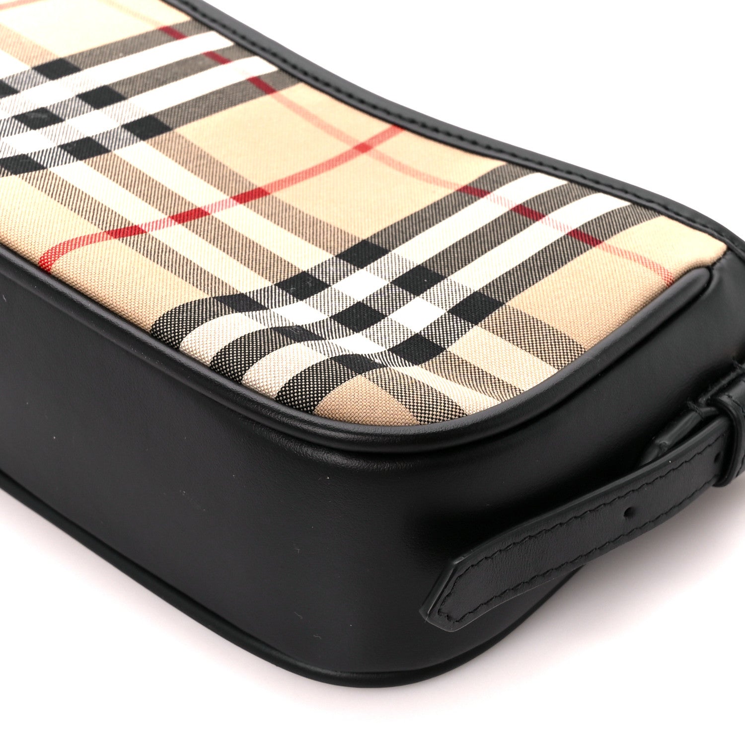 Burberry Vintage Check Calfskin Sling Archive Beige Black 10 of 10
