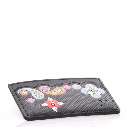 Louis Vuitton Epi Flower Remix Card Holder Black 4 of 7