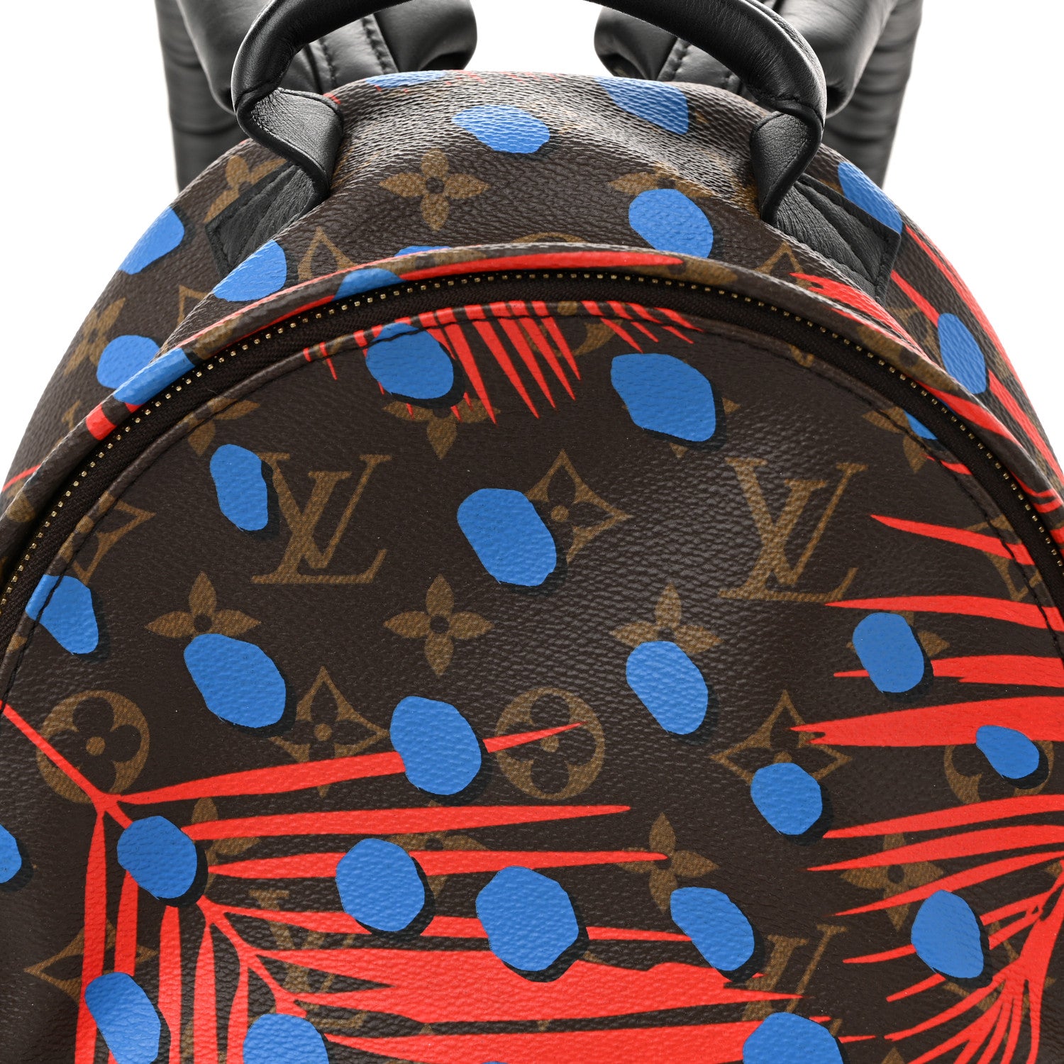 Louis Vuitton Monogram Jungle Dots Palm Springs Backpack PM Coquelicot Denim 7 of 10