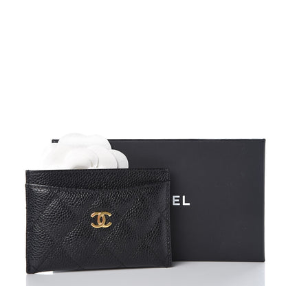 Chanel Caviar Quilted Card Holder Black 9 of 9