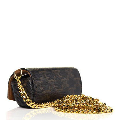 Celine Triomphe Canvas Lipstick Case Black 2 of 9
