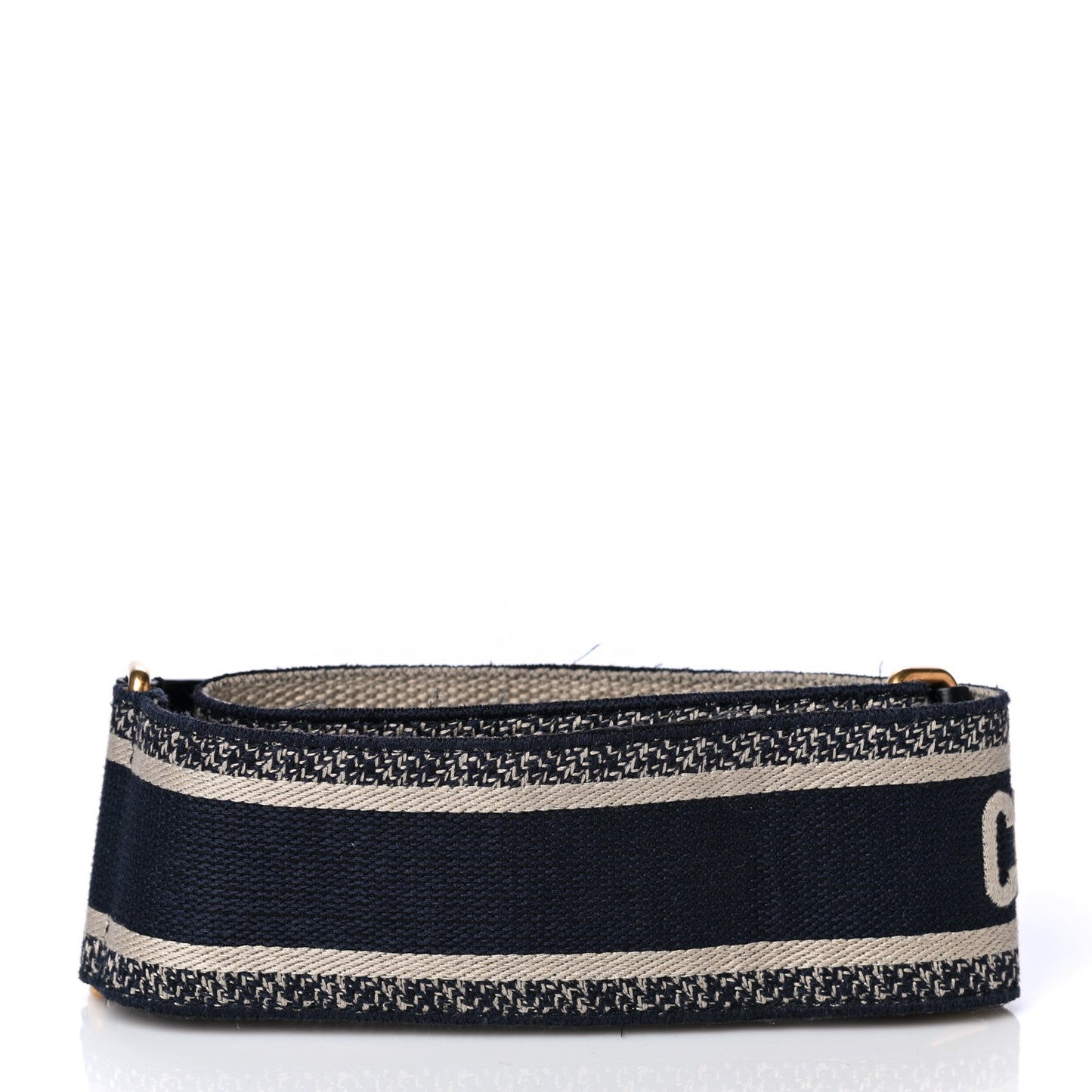 Canvas Embroidered Shoulder Strap Blue