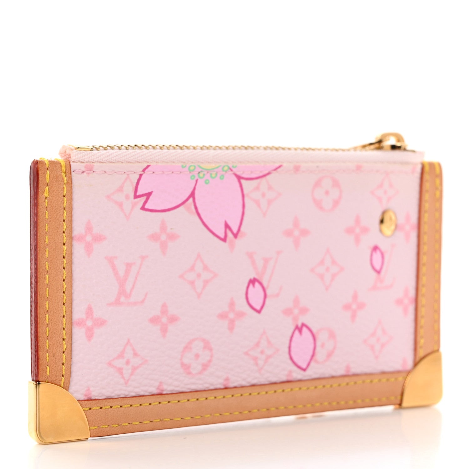Louis Vuitton Monogram Cherry Blossom Key Pouch Pink 3 of 10