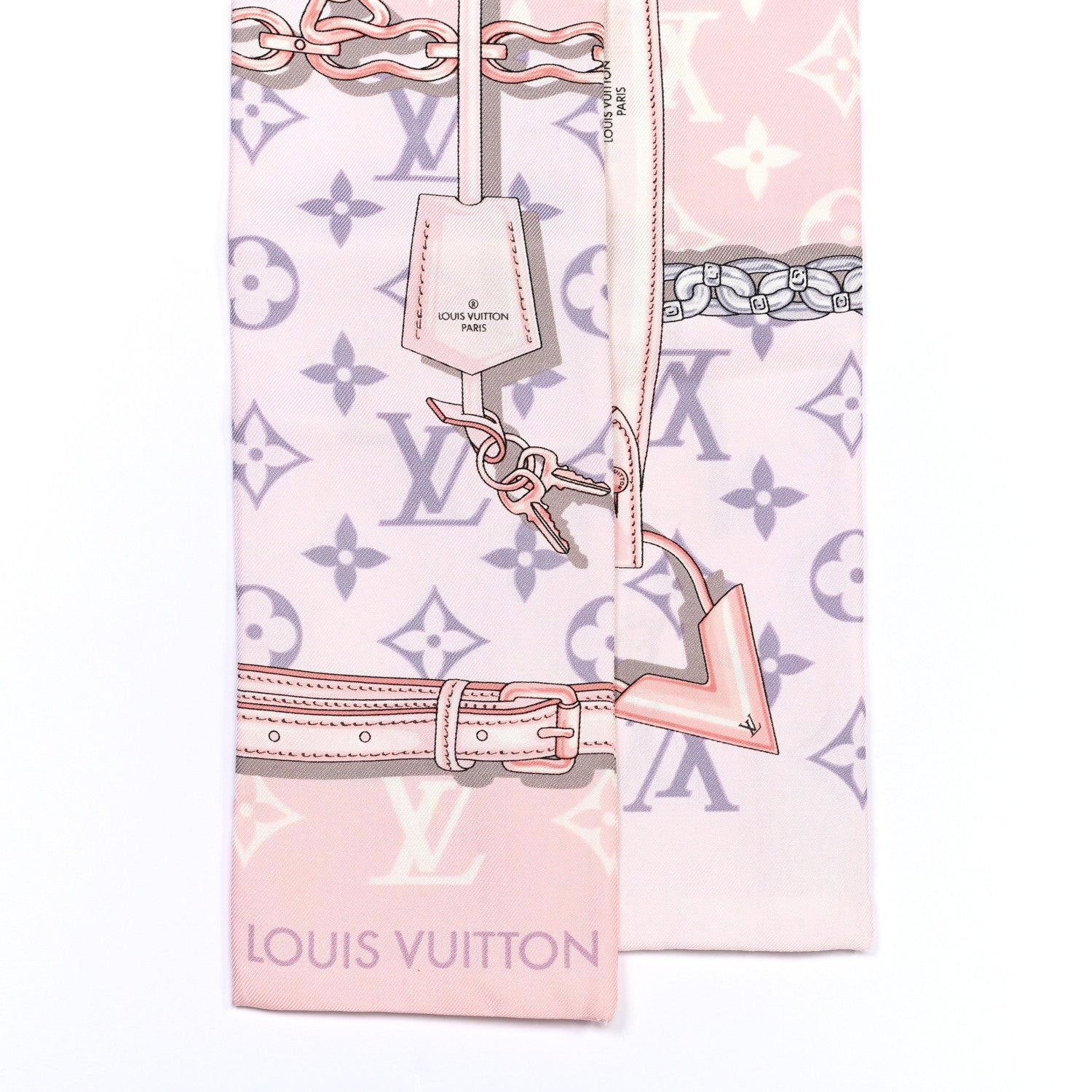 Louis Vuitton Silk Monogram Confidential Bandeau Light Pink 4 of 6