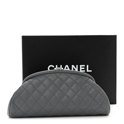 Chanel Caviar Quilted Timeless Clutch Dark Grey 11 of 11