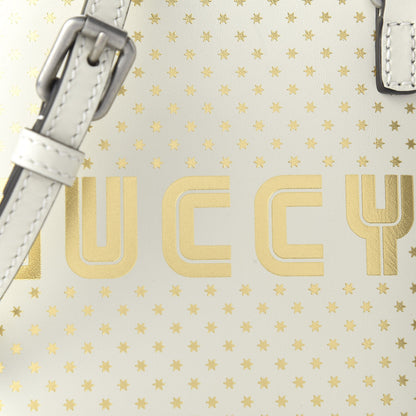 Gucci X SEGA Calfskin GUCCY Stars Mini Dome Shoulder Bag Mystic White Gold 11 of 11