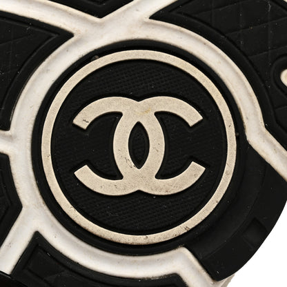 Chanel Calfskin Fabric Sneakers 39 White Silver Fluo Pink 9 of 9