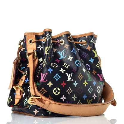 Louis Vuitton Monogram Multicolor Petit Noe Black 3 of 9