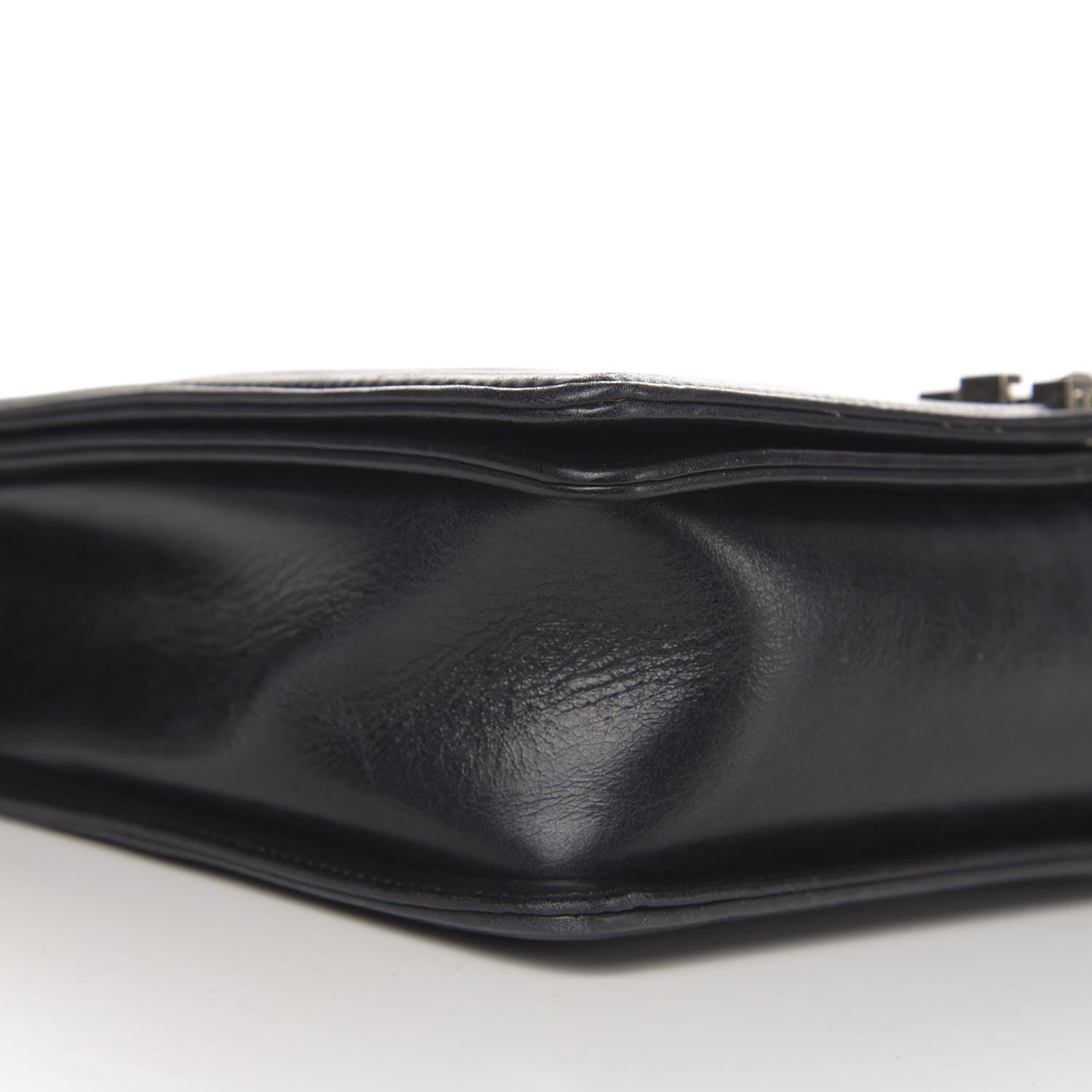 Chanel Calfskin Embossed Stitch Large Boy Flap Black 10 of 12