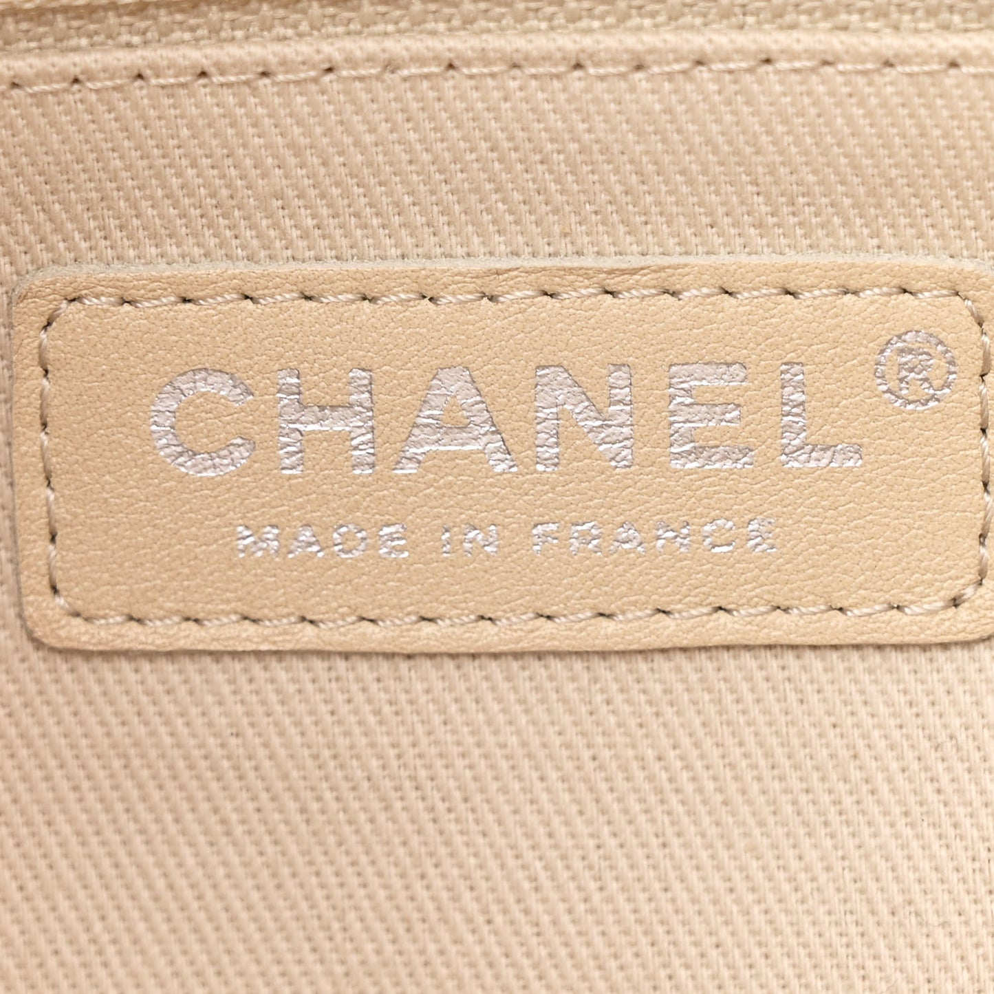 Glazed Calfskin Quilted Medium Lady Pearly Flap Light Beige