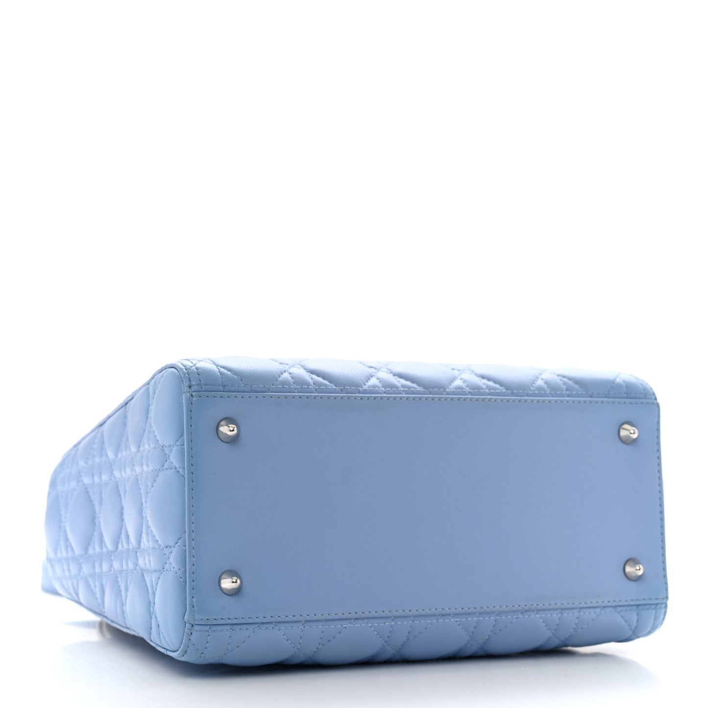 Lambskin Cannage Medium Lady Dior Light Blue