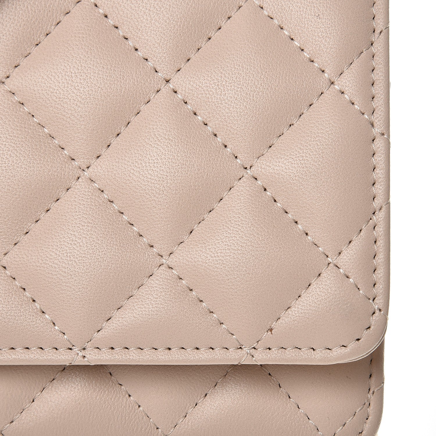 Chanel Lambskin Quilted Wallet On Chain WOC Beige Clair 8 of 8
