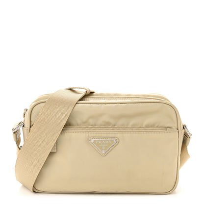 Prada Re-Nylon Vela Saffiano Double Zip Shoulder Bag Deserto 1 of 11