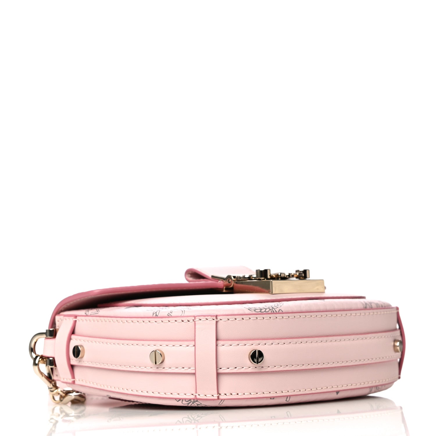 MCM Visetos Mini Patricia Crossbody Belt Bag Powder Pink 4 of 11