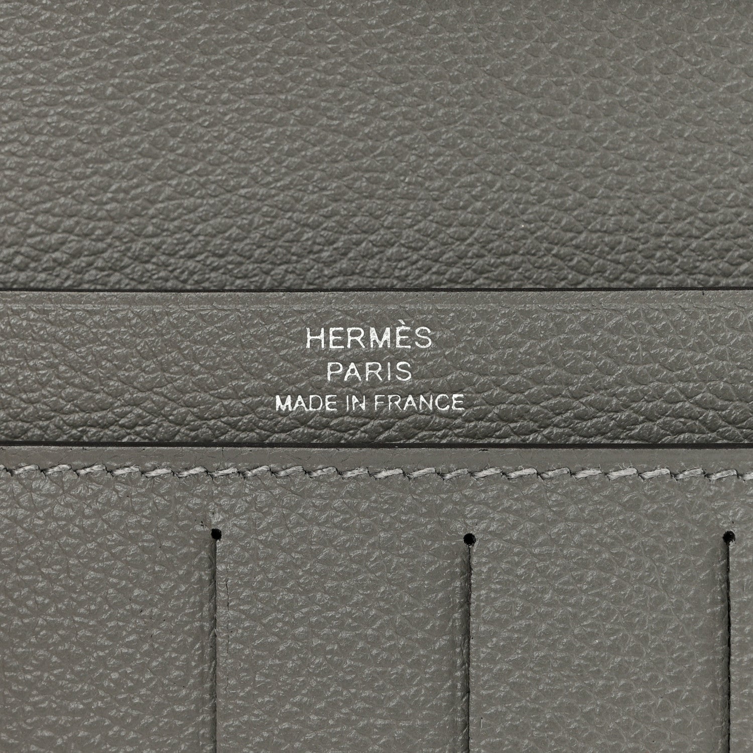 Hermes Evercolor Citizen Twill Long Wallet Gris Meyer 6 of 9