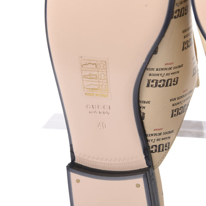 Gucci Calfskin Stamp Print Womens Princetown Slippers 40 Soy Black 9 of 11