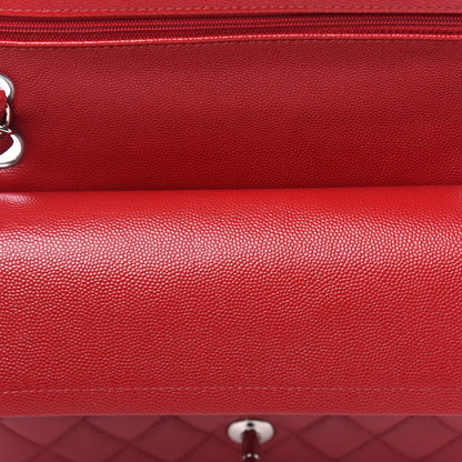Chanel Caviar Quilted Medium Double Flap Red 12 of 14