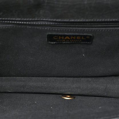 Chanel Calfskin Quilted Large Chain Link Full Flap Black 5 of 10