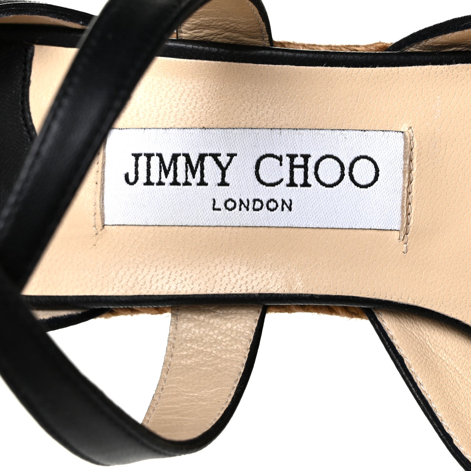 Jimmy Choo Nappa Rope Cork Alanah 105 Wedge 38.5 Black 7 of 8