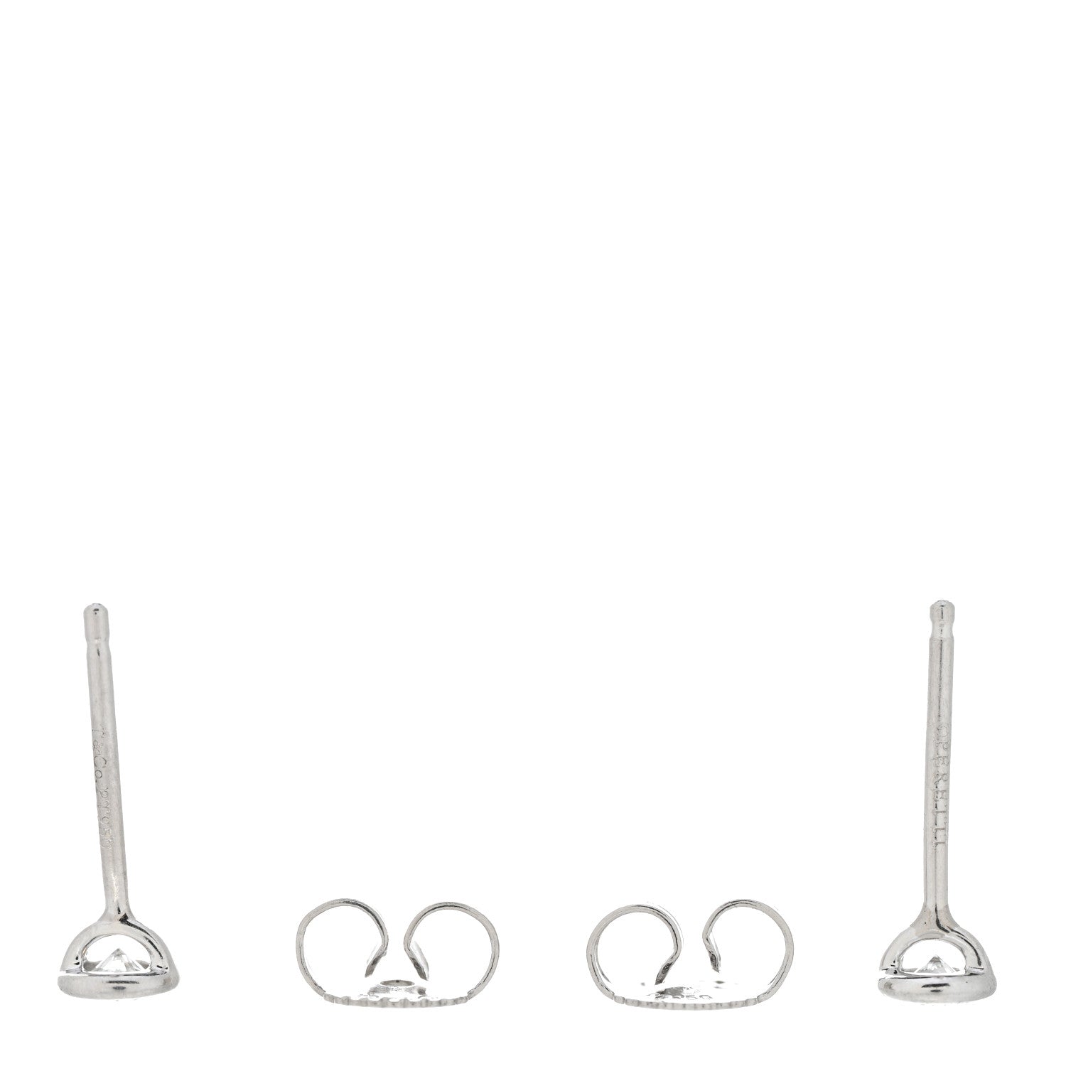 Tiffany Platinum Diamond .16ctw Elsa Peretti Diamonds By The Yard Earrings 3 of 5