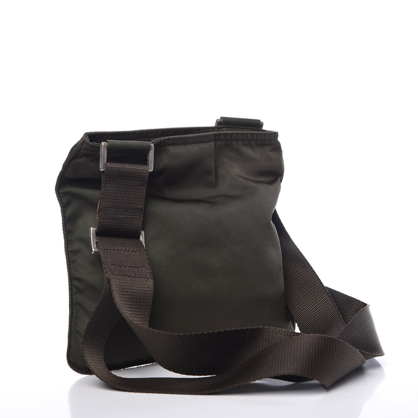 Tessuto Nylon Small Flat Messenger Bag Mimetico