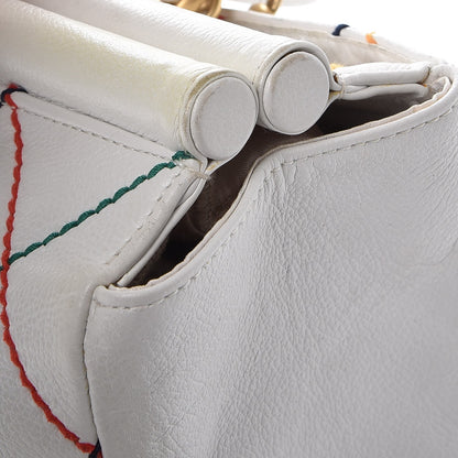 Chanel Calfskin Multicolor Stitch Tote White 16 of 18
