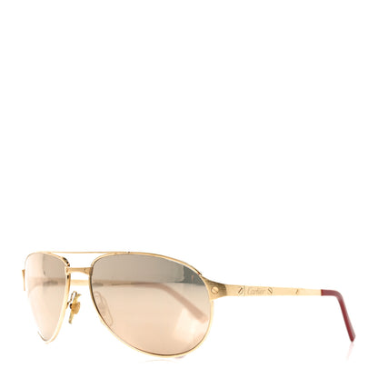 Cartier Santos Dumont Aviator Sunglasses Gold 1 of 8