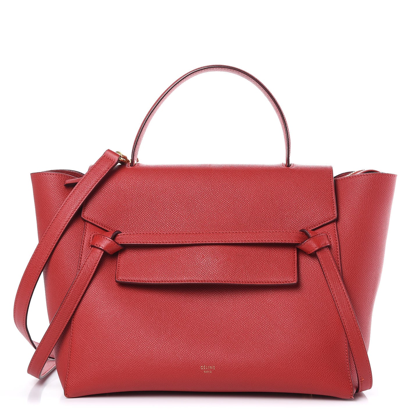 Grained Calfskin Mini Belt Bag Coquelicot