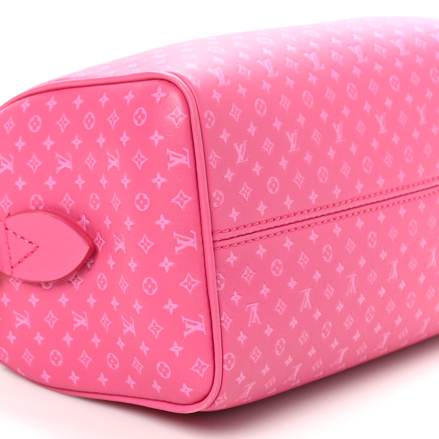 Louis Vuitton Calfskin Nanogram Embossed Speedy Bandouliere 20 Rose 8 of 9