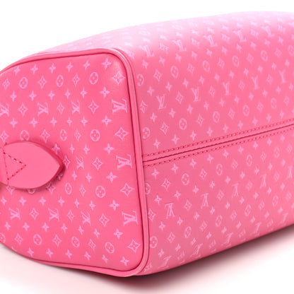 Louis Vuitton Calfskin Nanogram Embossed Speedy Bandouliere 20 Rose 8 of 9