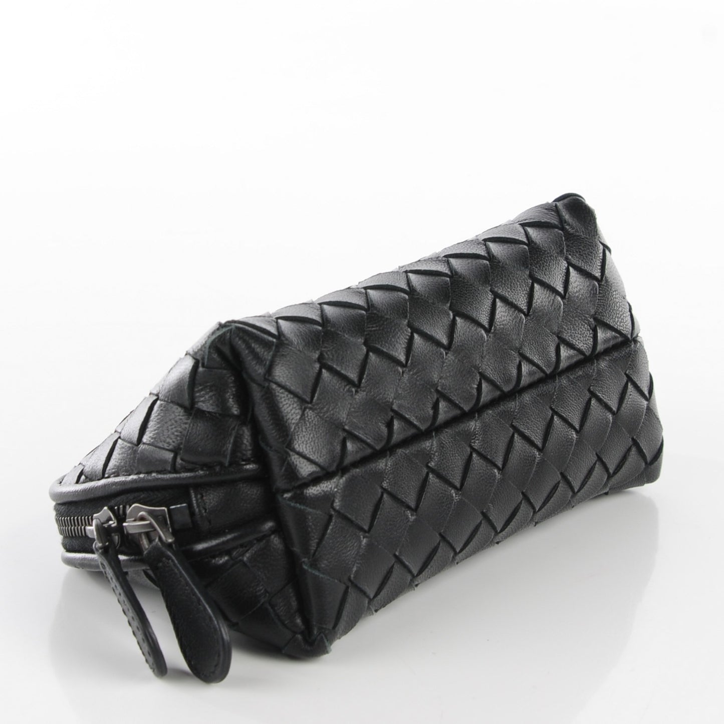 Nappa Intrecciato Small Cosmetic Case Nero Black