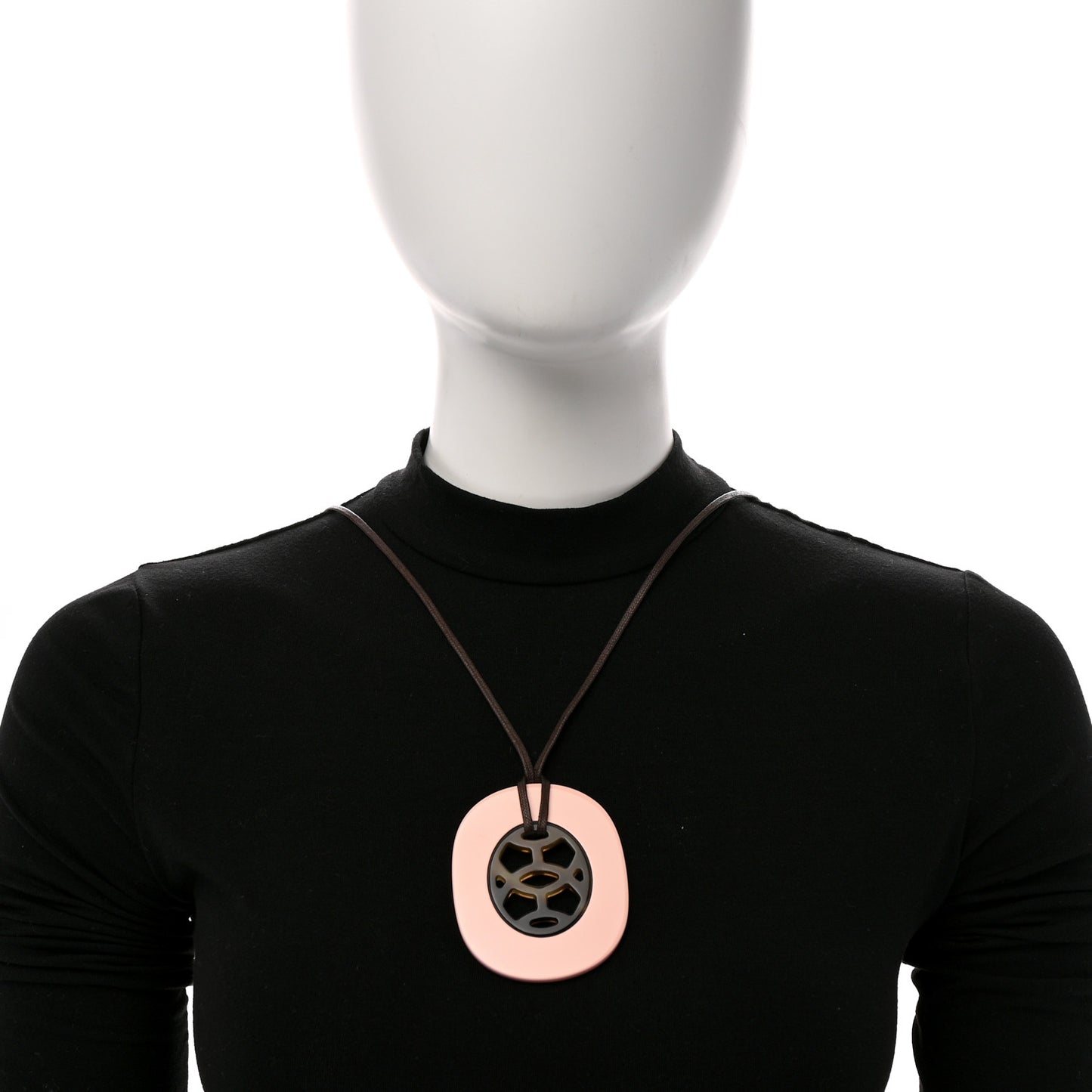 Buffalo Horn Lacquer Lift Necklace Rose Candeur