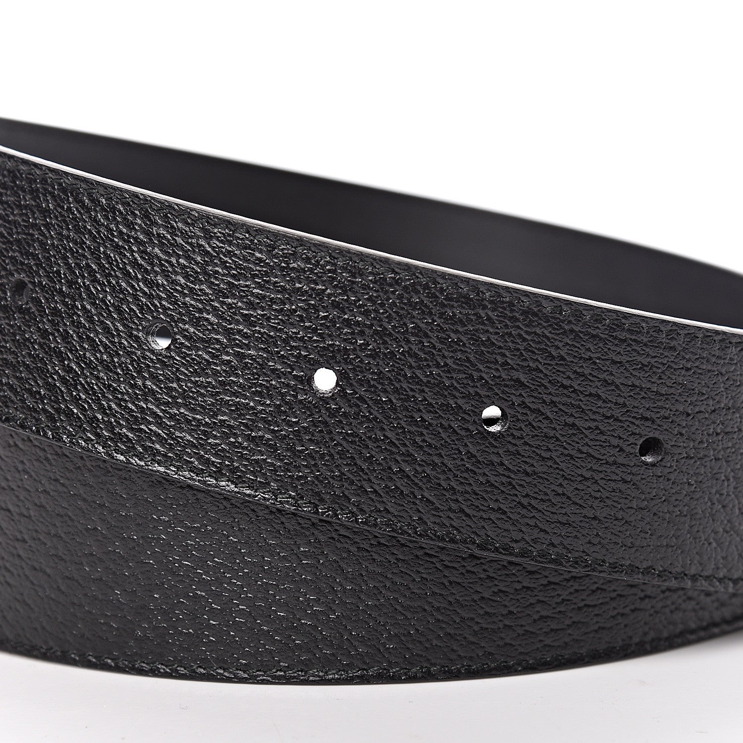 Gucci Textured Calfskin Double G 40mm Belt 80 32 Black 4 of 6