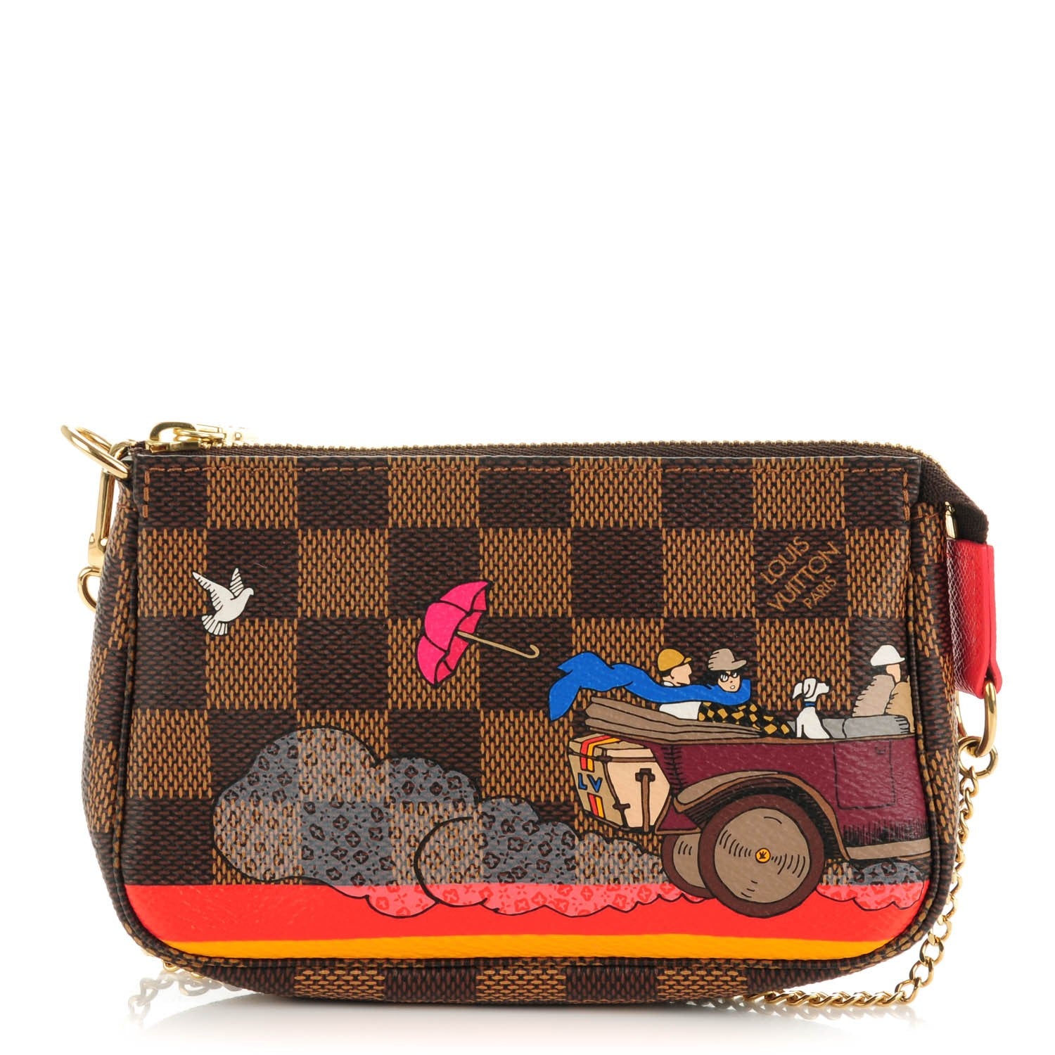 Louis Vuitton Damier Ebene 2015 Christmas Animation Mini Pochette Accessories 1 of 7