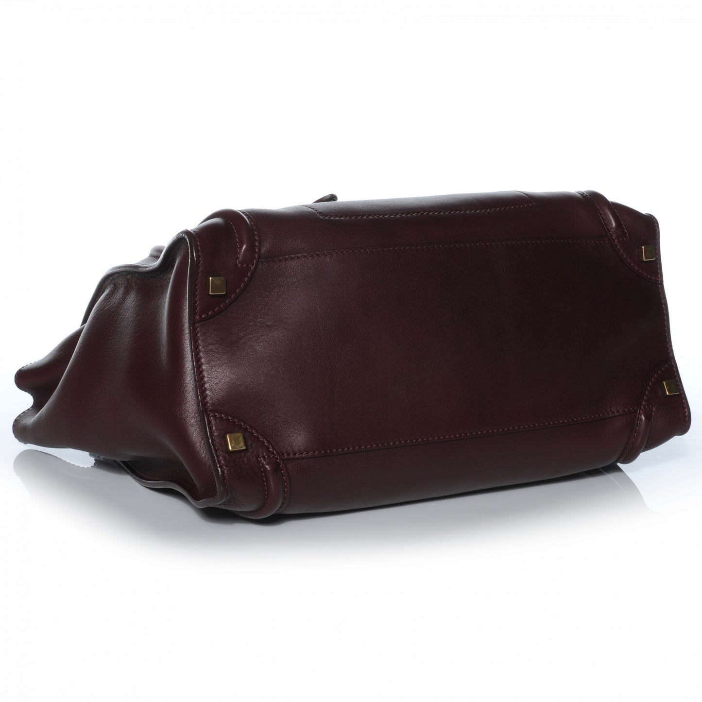 Smooth Calfskin Shoulder Luggage Burgundy
