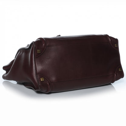 Celine Smooth Calfskin Shoulder Luggage Burgundy 5 of 9