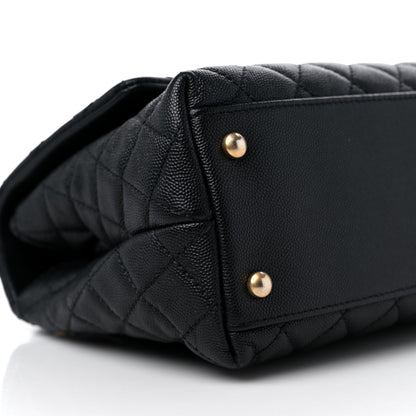 Chanel Caviar Quilted Small Coco Handle Flap Black 8 of 9