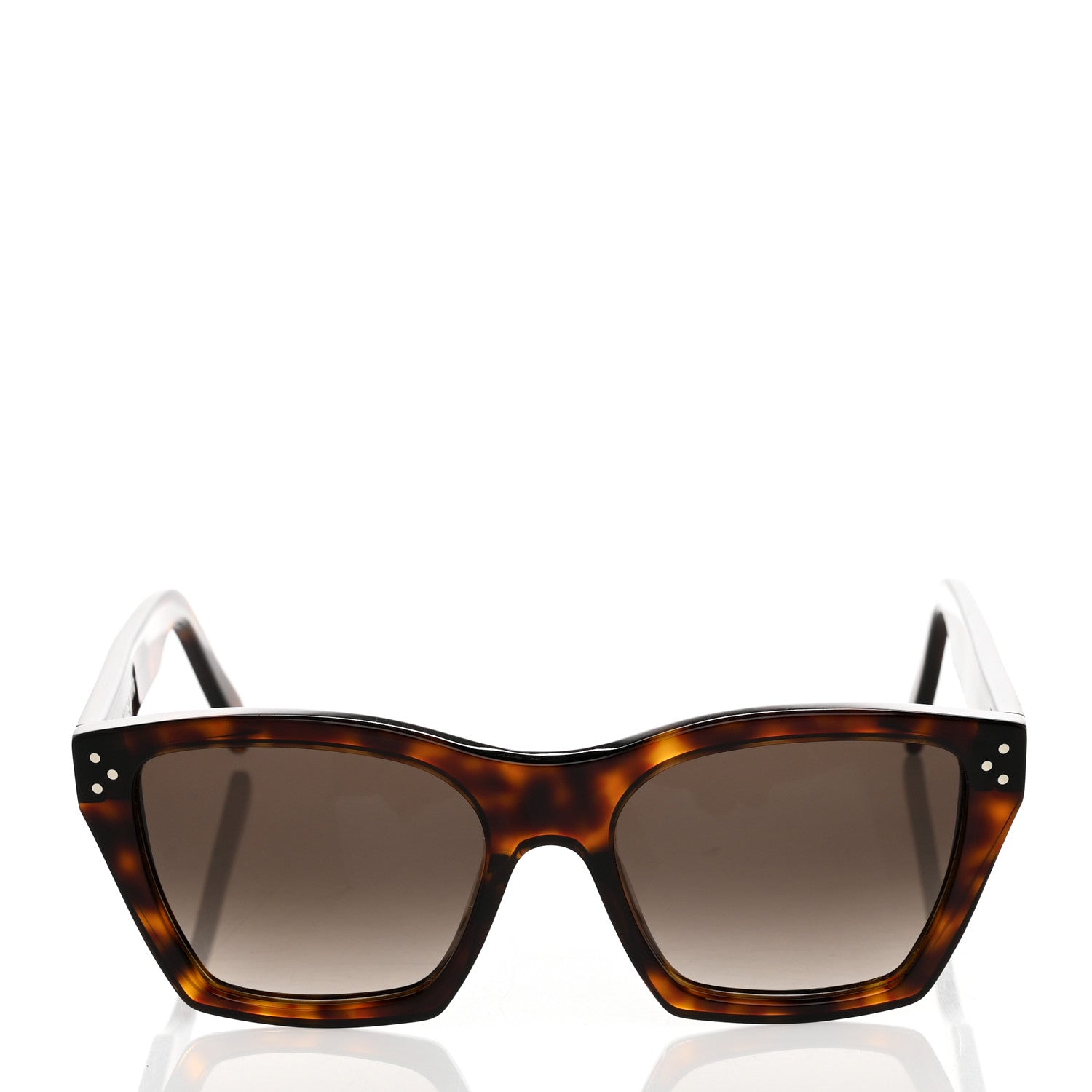 Celine Acetate Polarized Square Sunglasses CL40090I Havana 2 of 8