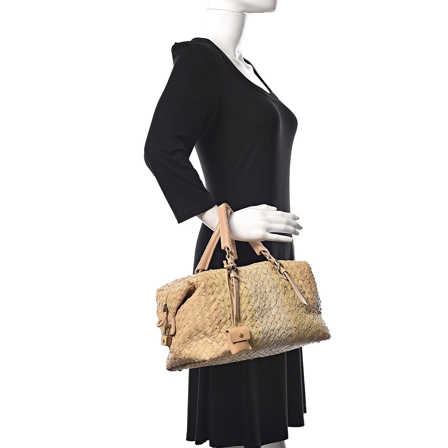 Ostrich Intrecciato Montaigne Nude Ivory