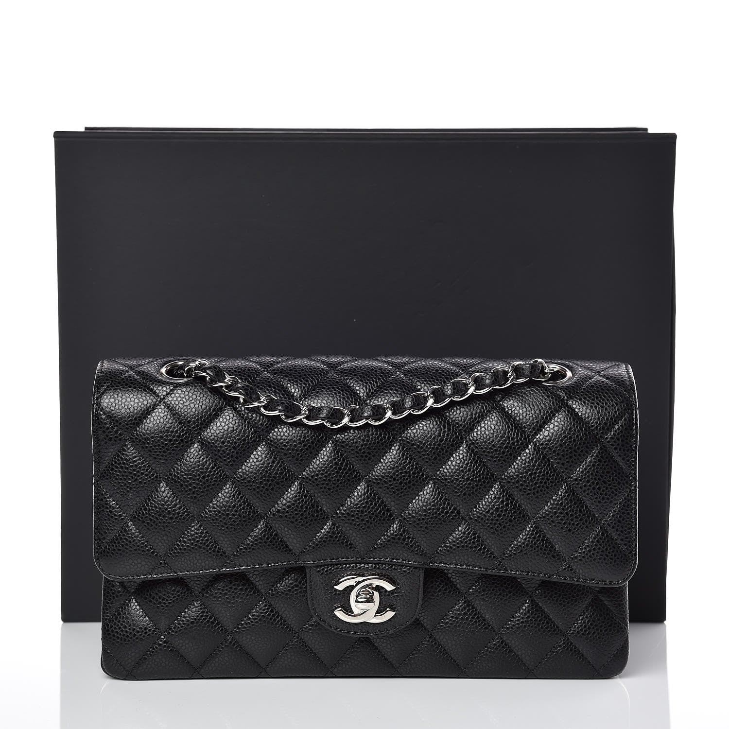 Chanel Caviar Quilted Medium Double Flap Black 10 of 10